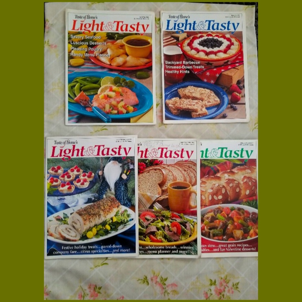 Light & Tasty BUNDLE 5 Cookbooks Recipe Magazines